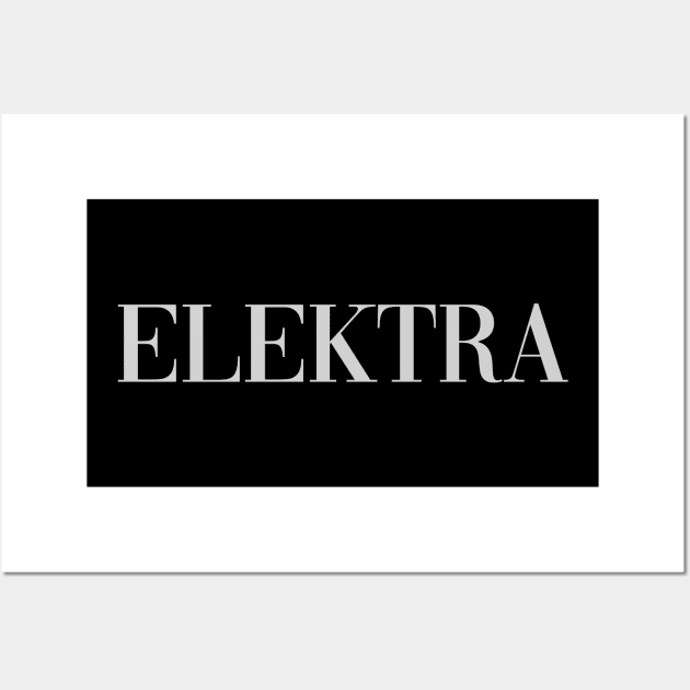 Elektra - Pose - Light Grey Wall Art by deanbeckton